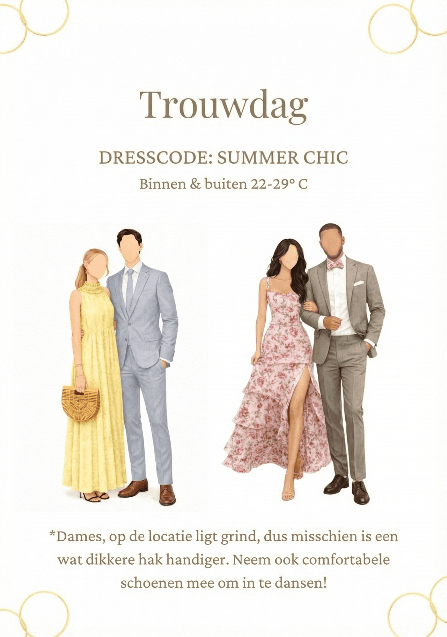Dresscode voor de trouwdag