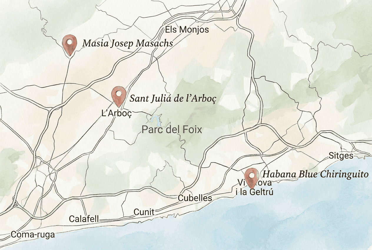 Map of the wedding locations